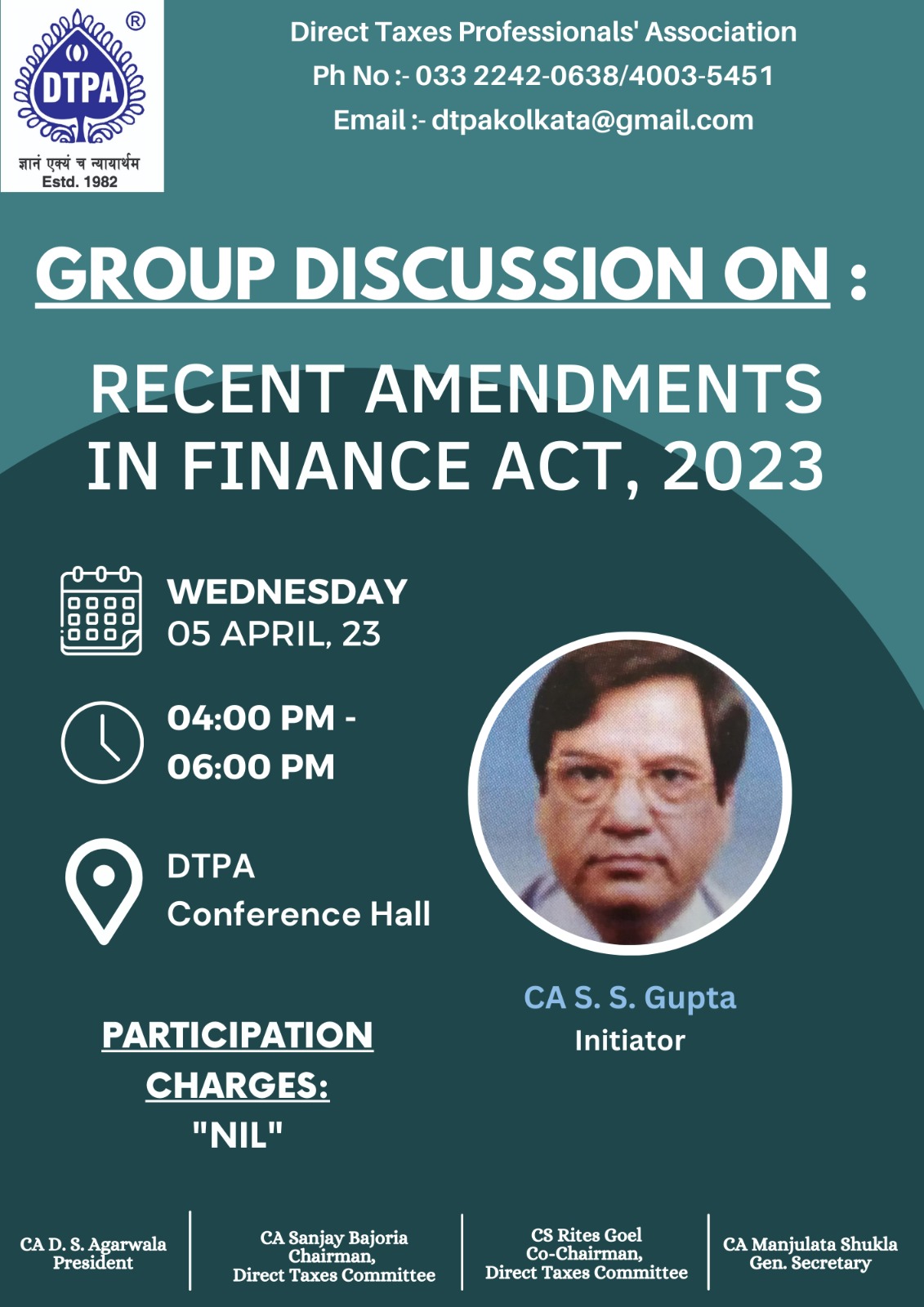 Group Discussion Recent Amendments in Finance Act, 2023